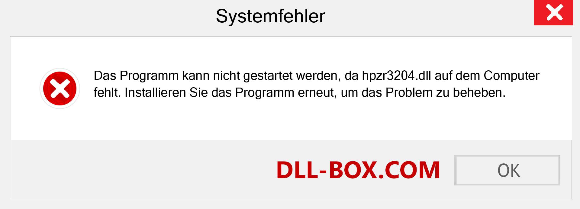 hpzr3204.dll-Datei fehlt?. Download für Windows 7, 8, 10 - Fix hpzr3204 dll Missing Error unter Windows, Fotos, Bildern