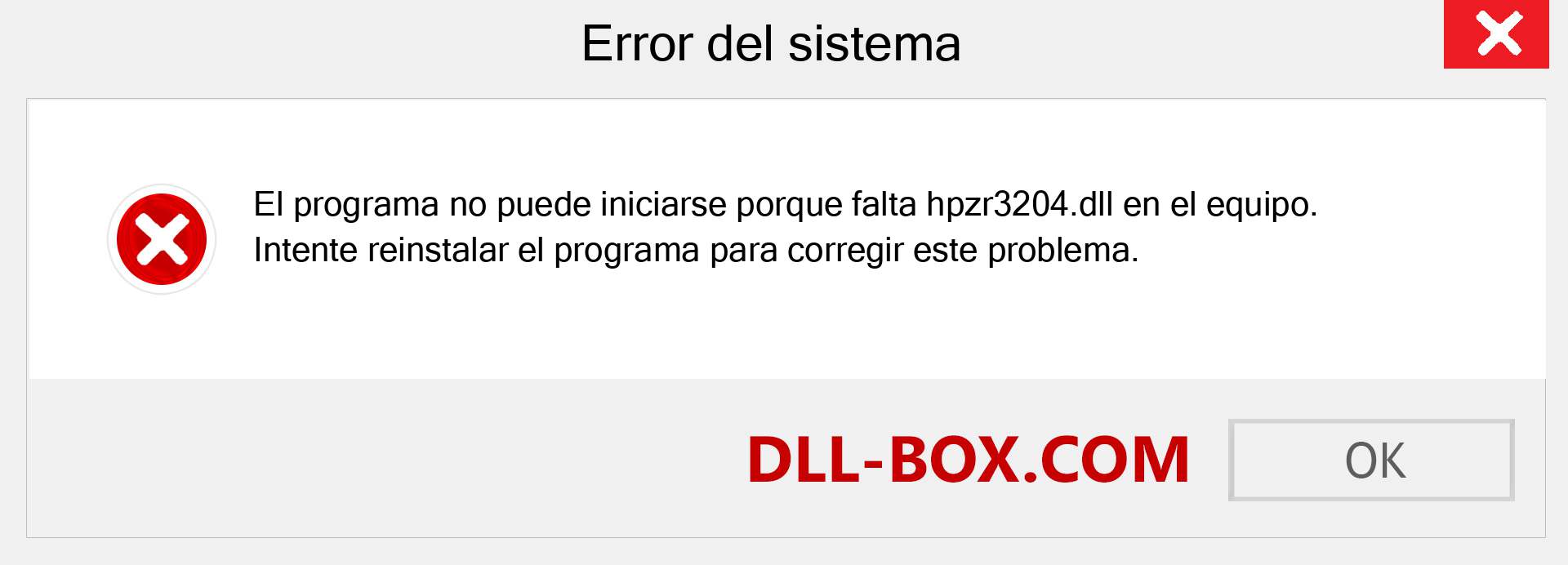 ¿Falta el archivo hpzr3204.dll ?. Descargar para Windows 7, 8, 10 - Corregir hpzr3204 dll Missing Error en Windows, fotos, imágenes